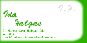 ida halgas business card